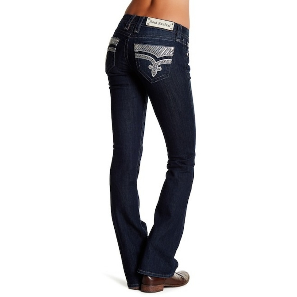 SALE!! Rock Revival Klarry Boot Cut Jeans {26x33} - Picture 3 of 8